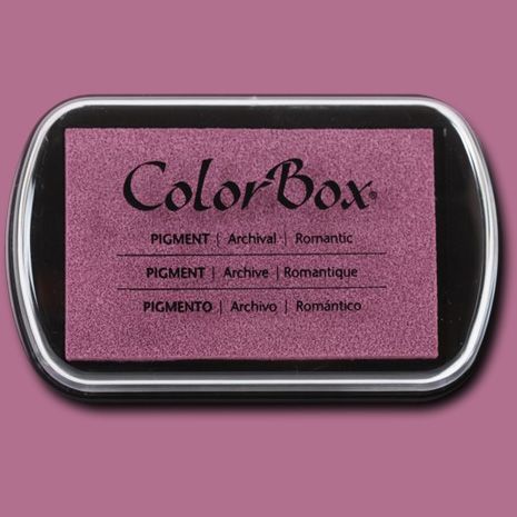 ColorBox 15241 Pigment Ink Stamp Pad, Romantic; ColorBox inks are ideal for all papercraft projects, especially where direct-to-paper, embossing and resist techniques are used; They're unsurpassed for stamping or color blending on absorbent papers where sharp detail and archival quality are desired; UPC 746604152416 (COLORBOX15241 COLORBOX 15241 CS15241 ALVIN STAMP PAD ROMANTIC)