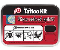 ColorBox CS19626 University of Utah Collegiate Tattoo Kit, Each tin contains five rubber stamps and two temporary tattoo inkpads themed to match the school's identity, Overall tin size is approximately 4" x 5 1/2", Terrific for direct to paper techniques, Show school spirit with officially licensed collegiate product, Dimensions 5.56" x 3.94" x 1.63"; Weight 0.45 lbs; UPC 746604196267 (COLORBOXCS19626 COLORBOX CS19626 COLORBOX-CS19626 CS-19626) 