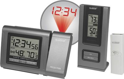 La Crosse Technology COMBO2 WS-7025U & WT-5431  Wireless Forecast Station and Projection Alarm Clock with Atomic Time & Indoor/Outdoor Temperature (COMBO 2 COMBO-2 WS7025 WS 7025 WT 5431 WT5431) 
