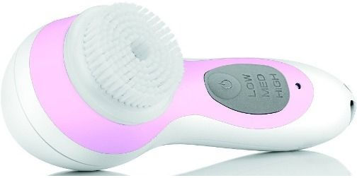 Conair SFB True Glow Sonic Skincare Solution; Brush head operates at 300 oscillations per second, shaking dirt and makeup from pores without irritation; Gentle enough to use as part of an everyday cleansing regimen; Keeps skin clear and prevents clogged pores and blackheads from developing, Prepares skin to absorb moisturizers better; UPC 074108286796 (CONAIRSFB CONAIR-SFB)
