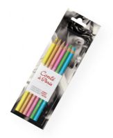 Conté C50114 Pastel Pencils 6-Color Set Bright Hues; The best pastel pencil for blending; Each pencil contains extremely high pigment content for lightfastness; Lead diameter is 5mm and is larger than most other pastel pencils; Excellent for detail in small and medium size formats; Packaged in metal tins; 6-color set, bright hues; Shipping Weight 1.00 lb; Shipping Dimensions 10.5 x 3.5 x 1.00 in; UPC 646217501147 (CONTE50114 CONT-50114 ARTWORK) 