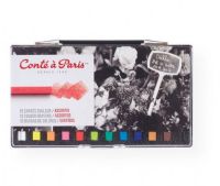 Conte 50128 Crayon 12-Color Assorted Set; Conte crayons packed in a plastic case; Specially designed for sketching and drawing; Crayon size is perfect for thick and thin strokes for rough or detailed sketches; Gives deep, brilliant colors and precise lines; These highly pigmented, rich, opaque, and long-lasting colors work well on newsprint, bristol, and rough-surfaced papers; UPC 646217501284 (CONTE50128 CONTE-50128 DRAWING PAINTING) 