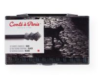 Conte 50237 Pastel Crayons Black HB; Ideal for drawing or sketching on all types of paper; Plastic case set; Black HB; Shipping Weight 0.25 lb; Shipping Dimensions 3.31 x 5.87 x 0.71 inches; UPC 646217502373 (CONTE50237 CONTE-50237 PAINTING DRAWING) 