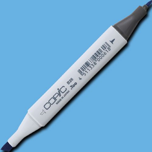 Copic B26-C Original, Cobalt Blue Marker; Copic markers are fast drying, double-ended markers; They are refillable, permanent, non-toxic, and the alcohol-based ink dries fast and acid-free; Their outstanding performance and versatility have made Copic markers the choice of professional designers and papercrafters worldwide; Dimensions 5.75