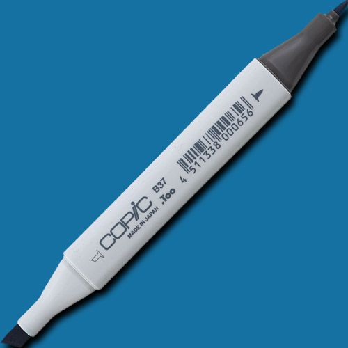 Copic B37-C Original, Antwerp Blue Marker; Copic markers are fast drying, double-ended markers; They are refillable, permanent, non-toxic, and the alcohol-based ink dries fast and acid-free; Their outstanding performance and versatility have made Copic markers the choice of professional designers and papercrafters worldwide; Dimensions 5.75