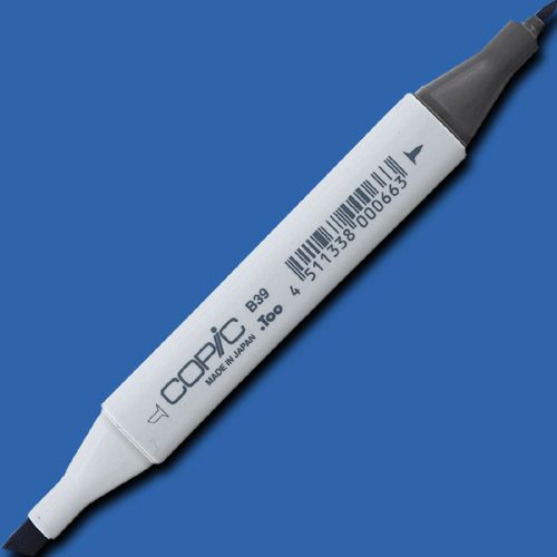 Copic B39-C Original, Prussian Blue Marker; Copic markers are fast drying, double-ended markers; They are refillable, permanent, non-toxic, and the alcohol-based ink dries fast and acid-free; Their outstanding performance and versatility have made Copic markers the choice of professional designers and papercrafters worldwide; Dimensions 5.75