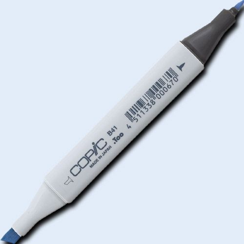 Copic B41-C Original, Powder Blue Marker; Copic markers are fast drying, double-ended markers; They are refillable, permanent, non-toxic, and the alcohol-based ink dries fast and acid-free; Their outstanding performance and versatility have made Copic markers the choice of professional designers and papercrafters worldwide; Dimensions 5.75