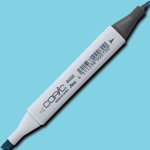 Copic BG05-C Original, Holiday Blue Marker; Copic markers are fast drying, double-ended markers; They are refillable, permanent, non-toxic, and the alcohol-based ink dries fast and acid-free; Their outstanding performance and versatility have made Copic markers the choice of professional designers and papercrafters worldwide; Dimensions 5.75