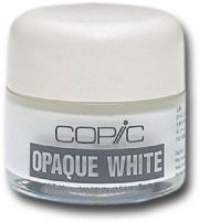 Copic COPQW Opaque White Pigment; Water-based pigment used for highlight effects; Won't bleed into the base color, giving sharp line definition; Great on permanent ink surfaces, as well as watercolors, colored pencils, and paints; Apply with a brush, clean up with warm water; 30cc bottle; Dimensions 6" x 4.25" x 2"; Weight 1.78 lbs; UPC COPICCOPQW (COPICCOPQW COPIC COPQW COPIC-COPQW) 