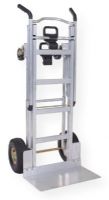 Cosco 12312ABL1E 3-1 Hybrid Aluminum Commercial Handtruck, Up to 1000lbs Capacity, 2 to 4 Wheels, Aluminum/Black Color; Versatile multi-position hand truck will do all your heavy lifting; Strong construction features a weight capacity of 1000 lbs; Easy to move thanks to heavy-duty flat free wheels; Dimensions 33.25"H x 46.88"H x 19.75"W (COSCO12312ABL1E CSC12312ABL1E CSC-12312ABL1E COSCO-12312ABL1E 12312-ABL1E 12312-ABL-1E) 