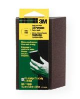 3M CP040NA Angled Fine Grit Sanding Sponge; The angled edge is designed to sand corners without effecting adjacent wall or textured ceilings; Ideal for sanding wood, paint, metal, plastic, and drywall; May be rinsed and reused; Use dry or wet; Overall size: 4.875" x 2.875" x 1"; Fine grit; Shipping Weight 0.08 lb; Shipping Dimensions 13.9 x 6.6 x 5.7 in; UPC 051115070532 (3MCP040NA 3M-CP040NA 3M/CP040NA HOME CRAFTS) 
