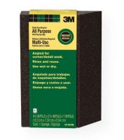 3M CP041NA Angled Medium Grit Sanding Sponge; The angled edge is designed to sand corners without effecting adjacent wall or textured ceilings; Ideal for sanding wood, paint, metal, plastic, and drywall; May be rinsed and reused; Use dry or wet; Overall size: 4.875" x 2.875" x 1"; Medium grit; ; Shipping Weight 0.08 lb; Shipping Dimensions 14.00 x 8.2 x 5.5 in; UPC 051115070549 (3MCP041NA 3M-CP041NA 3M/CP041NA HOME CRAFTS) 