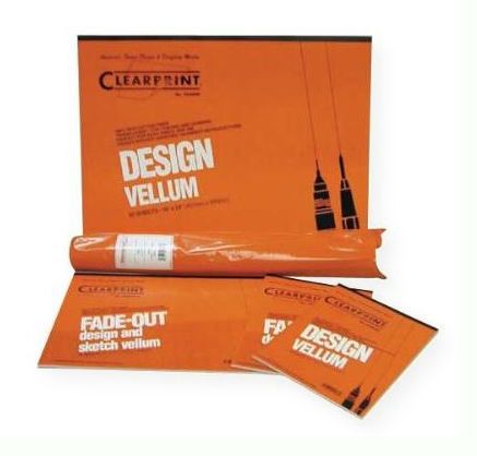 Clearprint CP10203222 Vellum 18 x 24 Sheet Pack of 10, 10x10 Grid, 1000H Series; Good for pencil or ink; Dimensions 18