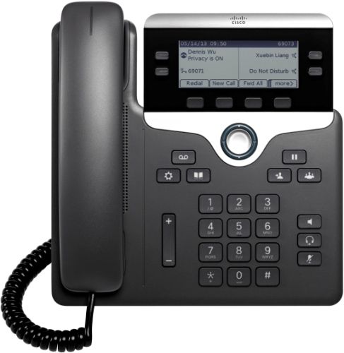 Cisco CP-7821-K9= IP Phone 7821, Charcoal; White backlit, greyscale, 3.5