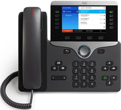 Cisco CP-8841-K9= IP Phone 8841, Charcoal; White backlit, greyscale, 5
