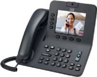 Cisco CP-8945-K9= Unified 8945 IP Video Phone; Standard Handset; 5-inch (10-cm) graphical TFT color display, 24-bit color depth, VGA (640 x 480 effective pixel) resolution, and backlighting; Full-duplex speakerphone with high-definition voice support for handset, headset and speaker; Lighted message waiting indicator; UPC 882658385278 (CP8945K9= CP8945K9 CP-8945K9= CP8945-K9=) 
