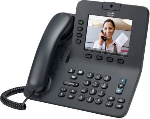 Cisco CP-8945-K9= Unified 8945 IP Video Phone; Standard Handset; 5-inch (10-cm) graphical TFT color display, 24-bit color depth, VGA (640 x 480 effective pixel) resolution, and backlighting; Full-duplex speakerphone with high-definition voice support for handset, headset and speaker; Lighted message waiting indicator; UPC 882658385278 (CP8945K9= CP8945K9 CP-8945K9= CP8945-K9=)