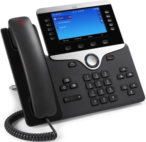 Cisco CP-8861-K9= IP Phone 8861, Charcoal; White backlit, greyscale, 5