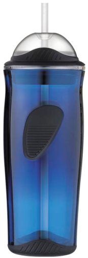 Thermos CPC1011BT6 Raya Hydration Blue Polycarbonate Cold Drink Tumbler, Exclusive, 16 oz Capacity, Virtually unbreakable polycarbonate material, Double wall insulation retains cold temperatures, Distinctive, comfortable rubber grips, Non-slip, scratch-resistant rubber base (CPC-1011BT6 CPC1011BT CPC1011B CPC1011 CPC1011-BT6)