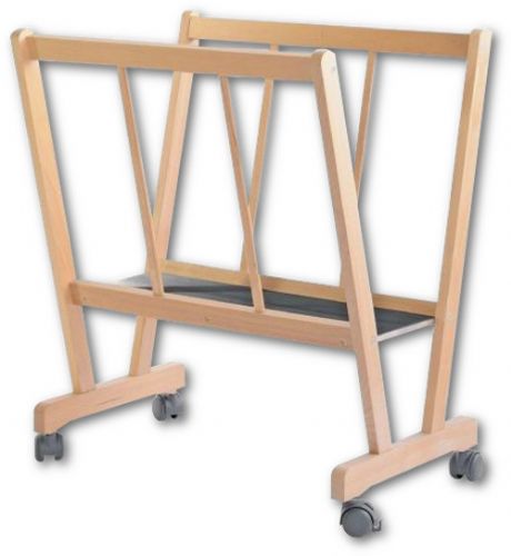 Cappelletto CPC70 Beechwood Print Rack; The base is easily washable with water and mild detergent; Casters make this print rack easy to handle and move holding up to 265 lbs; Easy assembly; Made of oiled, stain-resistant, seasoned beechwood; Set-up dimensions: 27.5
