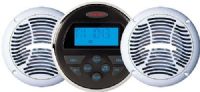 Jensen CPM150 AM/FM Bluetooth Waterproof Marine Stereo Package, Includes: MS3ARTL AM/FM/USB/Bluetooth Compact 3.5" Round Waterproof Stereo with App Control and Two AMS602W 6.5" White Dual Cone Speakers, 160 Watts Maximum Power, 12V DC Power System (2-Wire), Bluetooth Streaming Audio (A2DP, AVRCP), UPC 681787020087 (CP-M150 CPM-150 CPM 150) 