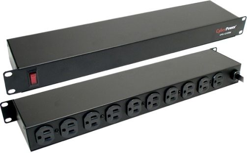 CyberPower Systems CPS1215RM Power Distribution Unit (PDU) Rack Mount, 120V 15A output, 10 Outlets, Straight Plug Style, 15' Cord Length, Switch Lighted on/off, NEMA 5-15P, 1U Rack Size, UL Recognized, ROHS Compliant, UPC 649532893508 (CPS-1215RM CPS 1215RM CPS1215-RM CPS1215 RM)