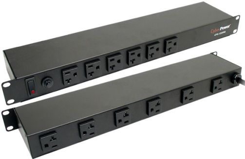 CyberPower Systems CPS1220RM Power Distribution Unit (PDU) Rack Mount, 120V 20A output, 12 Outlets, Straight Plug Style, 15' Cord Length, Switch Lighted on/off, NEMA 5-20P, 1U Rack Size, UPC 649532893522 (CPS-1220RM CPS 1220RM CPS1220-RM CPS1220 RM)