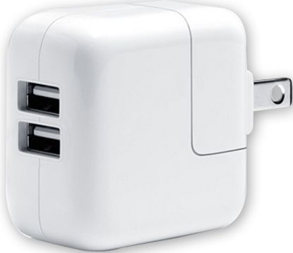 HamiltonBuhl CPWR-AU02 Comprehensive Dual USB Wall Charger; 110V male plug to 2 USB A female; White plastic to match your Apple devices; Fits with all USB 1A or 2.1A devices, including iPad; RoHS Compliant (HAMILTONBUHLCPWRAU02 CPWRAU02 CPWR AU02)