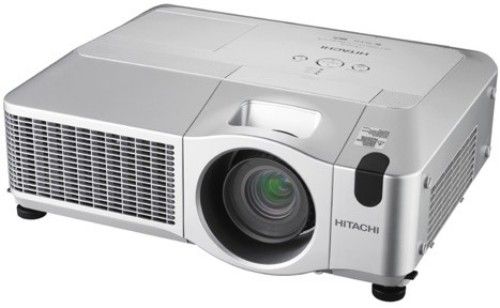 Hitachi CP-X615 Multimedia LCD Projector, Carbonite, 4,000 ANSI Lumens, Native XGA Resolution, 1000:1 Contract Ratio, Aspect Ratio Native 4:3/16:9 compatible, 16W speaker output, Side-Mounted High Performance Filter, 1 RGB input/1 BNC Input/1 RGB output, Lamp door on the top, 15.8 lbs., UPC 050585151369, Replaced CP-X605 CPX605 (CPX615 CP X615 CPX-615 CPX 615)