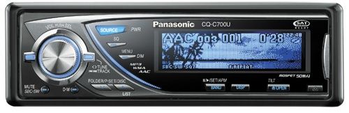 Panasonic CQ-C700U Multi-Format CD Player/Receiver with Customizable 3D Dot Matrix Display, Motorized & Removable Full Front Panel, and iPod, Satellite Radio & Expansion Module Ready, Maximum Output Power 50W x 4, Speaker Impedance 4 ohms, AAC/MP3/WMA Playback, CD-R/CD-RW Playback (CQC700U CQ C700U CQ-C700 CQC700)