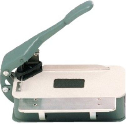 Lassco CR-20 Corner Cutter, Designed to handle paper and plastic products, Handles up to a 1/2 of stock per cut, Shear action cutting, Its 5 x 10-1/2 size makes it easy for use all around any office or factory, Unbreakable plastic top-plate, Accepts Standard and Special size Cornerounder cutting units (CR20 CR 20)