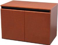 AVF Audio Visual Furniture International CR2000EX-CRJ Two Door Credenza, Crossfire Java, Thermowrap surf(x) finish, Raised panel front doors, Locking front and rear doors, RR12 12RU rackrails per bay (24RU total), FAN 53 CFM quiet 120mm AC fan (1 per bay), 4" heavy duty ballbearing casters x4, Permanent construction process, Ships fully assembled, Dimensions (WxDxH) 42 x 24 x 30 Inches (VFI CR2000EXCRJ CR2000EX CRJ CR-2000EX CR 2000EX) 