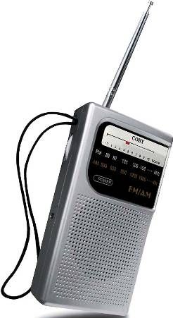 Coby CR-203 Pocket Size AM/FM Radio Built-in speaker Excellent sound & Reception