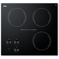 Summit CR3240 Electric Smoothtop Style Cooktop 21" With In Black; Smooth black surface made from Eurokera glass, easy cleanup and elegant style on a smooth ceramic glass surface; Push-to-turn controls, prevents accidents by requiring a small amount of force to turn on cooktop heat; ADA compliant design, upfront controls and easy-to-operate knobs offer easier accessibility; UPC 761101023649 (SUMMITCR3240 SUMMIT CR3240 SUMMIT-CR3240) 