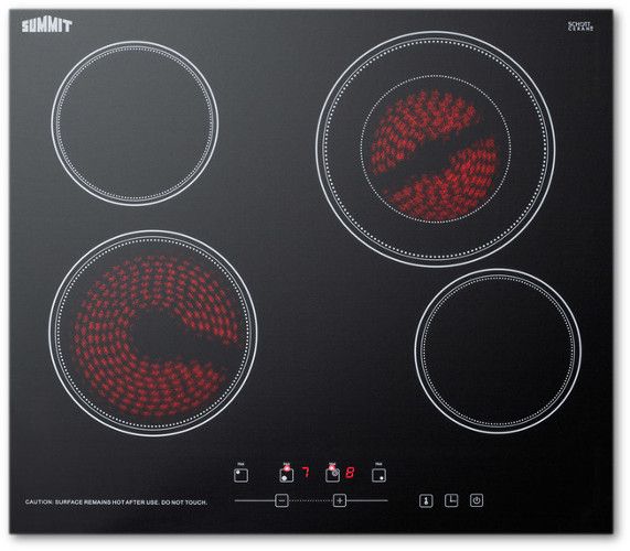 Summit CR4B23T5B Electric Smoothtop Style Cooktop 24
