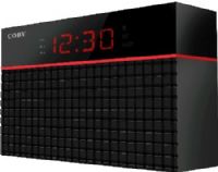 Coby CRABT-100-BLK Bluetooth Alarm Clock, Black, Integrated 0.6" LED large font display, Bluetooth Speaker, AM/FM radio, Dual alarm, Built-in microphone, Connects up to 33 feet, Compatible with Bluetooth enabled device, Sleep timer and AM/FM preset stations, Battery back-up system, Dimensions (L x W x H) 5.94" x 3.66" x 1.81", UPC 812180022556 (CRABT100BLK CRABT100-BLK CRABT-100BLK CRABT-100) 