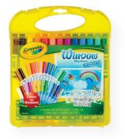 Crayola 04-5229 Washable Window Markers & Stencil Set; Everything needed to turn a window or mirror into a work of art! Set includes 25 mini washable window markers, 4 stencil sheets, 2 window gel cling sheets, and a storage case; Ages 4+; Shipping Weight 1.36 lb; Shipping Dimensions 1.25 x 9.35 x 11.28 in; UPC 071662052294 (CRAYOLA045229 CRAYOLA-045229 CRAYOLA-04-5229 CRAYOLA/045229 DRAWING) 