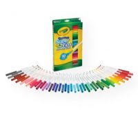 Crayola 58-5050 Super Tips Washable Marker 50-Color Set; Draw thick or draw thin! Sets include some markers that are Silly Scents (fun-smelling markers); Non-toxic, washable; Set contains assorted colors in a plastic pouch, including 12 markers with Crayola Silly Scents; UPC 071662505042 (CRAYOLA585050 CRAYOLA-585050 SUPER-TIPS-58-5050 CRAYOLA/585050 MARKER DRAWING) 