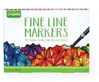 Crayola 58-7715  Fine Line Markers 40-Color Set; Crayola Fine Line Markers are the perfect tools for the young and young at heart! Discover the soothing nature of coloring as you bring out the beauty of finely detailed line art; Colors come in a rich and relaxing palette to keep you calm, cool and colorful; UPC 071662077150 (CRAYOLA587715 CRAYOLA-587715 CRAYOLA-58-7715 CRAYOLA-587715 DRAWING SKETCHING MARKER) 