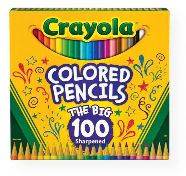Crayola 68-8100 Colored Pencil 100-Color Set; Preferred by teachers! Made with thick, soft leads so they won't break easily under pressure; Pre-sharpened; Non-toxic; Assorted colors; Shipping Weight 1.6 lb; Shipping Dimensions 1.44 x 7.44 x 7.19 in; UPC 071662688103 (CRAYOLA688100 CRAYOLA-688100 CRAYOLA-68-8100 DRAWING) 