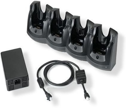 Zebra Technologies CRD5501-401CES Universal Charger Cradle Kit, 4-Slot Charge Cradle, Charge up to 4 devices, Includes Cable and Power Supply, Designed for WT4090, UPC 886201772102, Weight 1.5 lbs (CRD5501401CES CRD5501-401CES CRD5501 401CES)