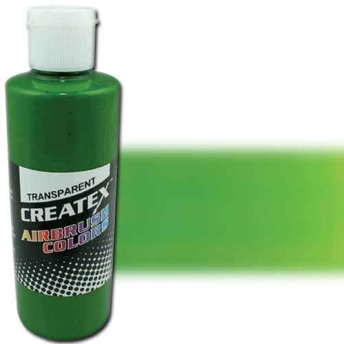Createx 5116-04 Airbrush Paint, 4oz, Tropical Green; Made with light-fast pigments and durable resins; Works on fabric, wood, leather, canvas, plastics, aluminum, metals, ceramics, poster board, brick, plaster, latex, glass, and more; Colors are water-based, non-toxic, and meet ASTM D4236 standards; Dimensions 2.75