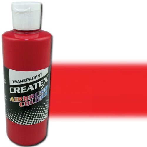 Createx 5117-04 Airbrush Paint, 4oz, Brite Red; Made with light-fast pigments and durable resins; Works on fabric, wood, leather, canvas, plastics, aluminum, metals, ceramics, poster board, brick, plaster, latex, glass, and more; Colors are water-based, non-toxic, and meet ASTM D4236 standards; Dimensions 2.75