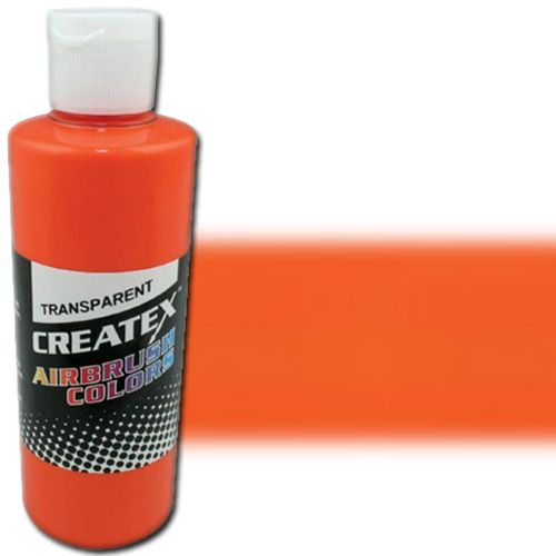 Createx 5119-04 Airbrush Paint, 4oz, Orange; Made with light-fast pigments and durable resins; Works on fabric, wood, leather, canvas, plastics, aluminum, metals, ceramics, poster board, brick, plaster, latex, glass, and more; Colors are water-based, non-toxic, and meet ASTM D4236 standards; Dimensions 2.75