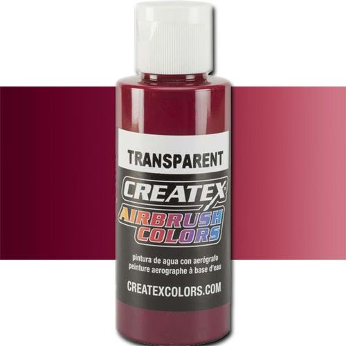 Createx 5123 Createx Burgundy Transparent Airbrush Color, 2oz; Made with light-fast pigments and durable resins; Works on fabric, wood, leather, canvas, plastics, aluminum, metals, ceramics, poster board, brick, plaster, latex, glass, and more; Colors are water-based, non-toxic, and meet ASTM D4236 standards; Professional Grade Airbrush Colors of the Highest Quality; UPC 717893251237 (CREATEX5123 CREATEX 5123 ALVIN 5123-02 25308-3143 TRANSPARENT BURGUNDY 2oz)