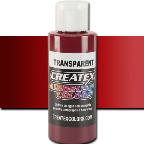 Createx 5124 Createx Deep Red Transparent Airbrush Color, 2oz; Made with light-fast pigments and durable resins; Works on fabric, wood, leather, canvas, plastics, aluminum, metals, ceramics, poster board, brick, plaster, latex, glass, and more; Colors are water-based, non-toxic, and meet ASTM D4236 standards; Professional Grade Airbrush Colors of the Highest Quality; UPC 717893251241 (CREATEX5124 CREATEX 5124 ALVIN 5124-02 25308-3713 TRANSPARENT DEEP RED 2oz)