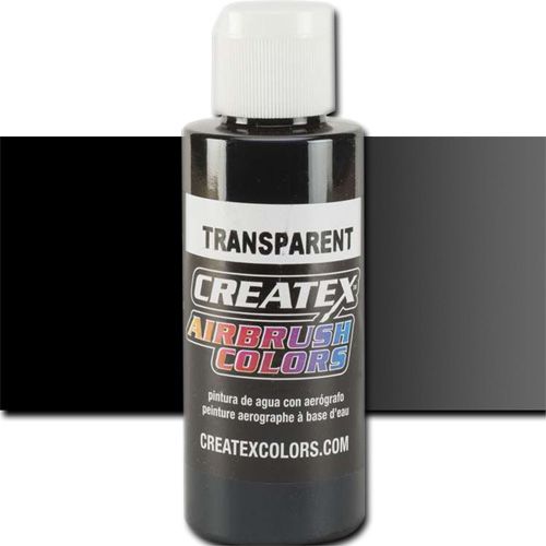 Createx 5132 Createx Black Transparent Airbrush Color, 2oz; Made with light-fast pigments and durable resins; Works on fabric, wood, leather, canvas, plastics, aluminum, metals, ceramics, poster board, brick, plaster, latex, glass, and more; Colors are water-based, non-toxic, and meet ASTM D4236 standards; Professional Grade Airbrush Colors of the Highest Quality; UPC 717893251326 (CREATEX5132 CREATEX 5132 ALVIN 5132-02 25308-2013 TRANSPARENT BLACK 2oz)