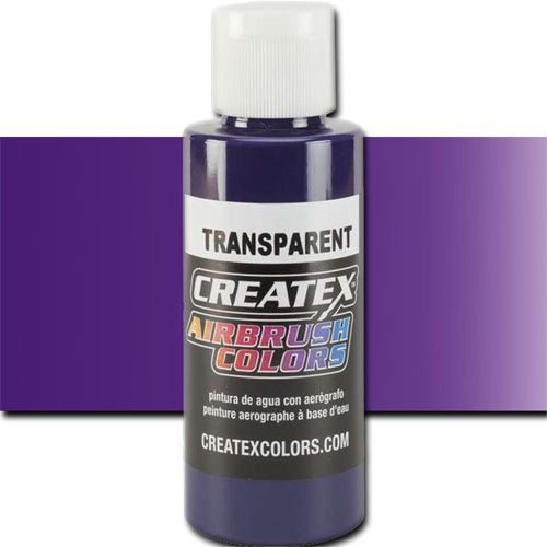 Createx 5135 Createx Purple Transparent Airbrush Color, 2oz; Made with light-fast pigments and durable resins; Works on fabric, wood, leather, canvas, plastics, aluminum, metals, ceramics, poster board, brick, plaster, latex, glass, and more; Colors are water-based, non-toxic, and meet ASTM D4236 standards; Professional Grade Airbrush Colors of the Highest Quality; UPC 717893251357 (CREATEX5135 CREATEX 5135 ALVIN 5135-02 25308-6013 TRANSPARENT PURPLE 2oz)