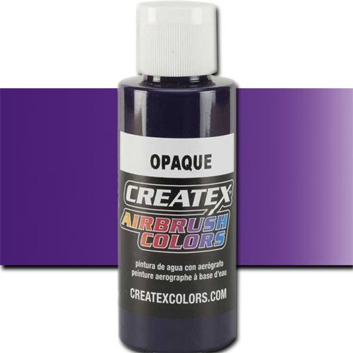 Createx 5202 Createx Purple Opaque Airbrush Color, 2oz; Made with light-fast pigments and durable resins; Works on fabric, wood, leather, canvas, plastics, aluminum, metals, ceramics, poster board, brick, plaster, latex, glass, and more; Colors are water-based, non-toxic, and meet ASTM D4236 standards; Professional Grade Airbrush Colors of the Highest Quality; UPC 717893252026 (CREATEX5202 CREATEX 5202 ALVIN 5202-02 25308-6003 OPAQUE PURPLE 2oz)
