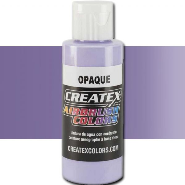 Createx 5203 Createx Lilac Opaque Airbrush Color, 2oz; Made with light-fast pigments and durable resins; Works on fabric, wood, leather, canvas, plastics, aluminum, metals, ceramics, poster board, brick, plaster, latex, glass, and more; Colors are water-based, non-toxic, and meet ASTM D4236 standards; Professional Grade Airbrush Colors of the Highest Quality; UPC 717893252033 (CREATEX5203 CREATEX 5203 ALVIN 5203-02 25308-6033 OPAQUE LILAC 2oz)
